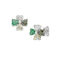 Pendientes Amen Mujer Quadricuore in Plata Zircone EQUSBMVE - EQUSBMVE